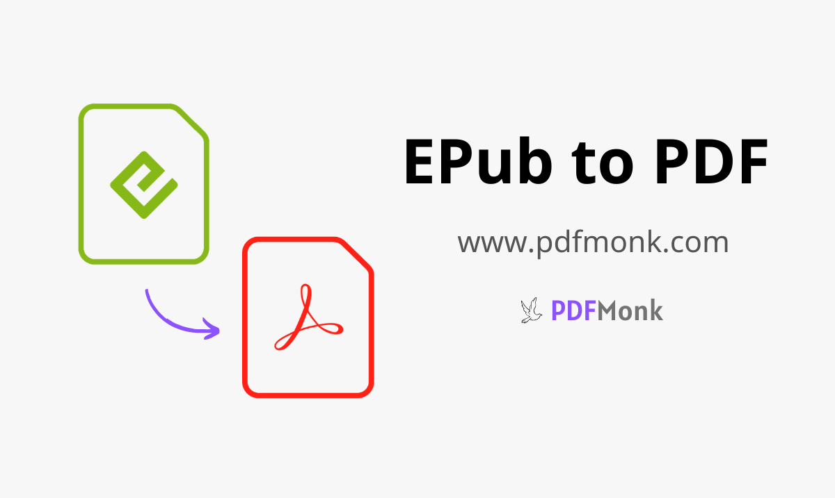 Convert EPUB to PDF Online. Change or translate Ebooks to PDF PDFMonk